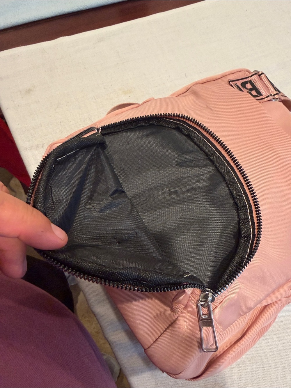 T0308114 Bimba Y Lola Barbi Pink Nylon Bag Backpack EUC see pics for Size - Picture 5 of 11